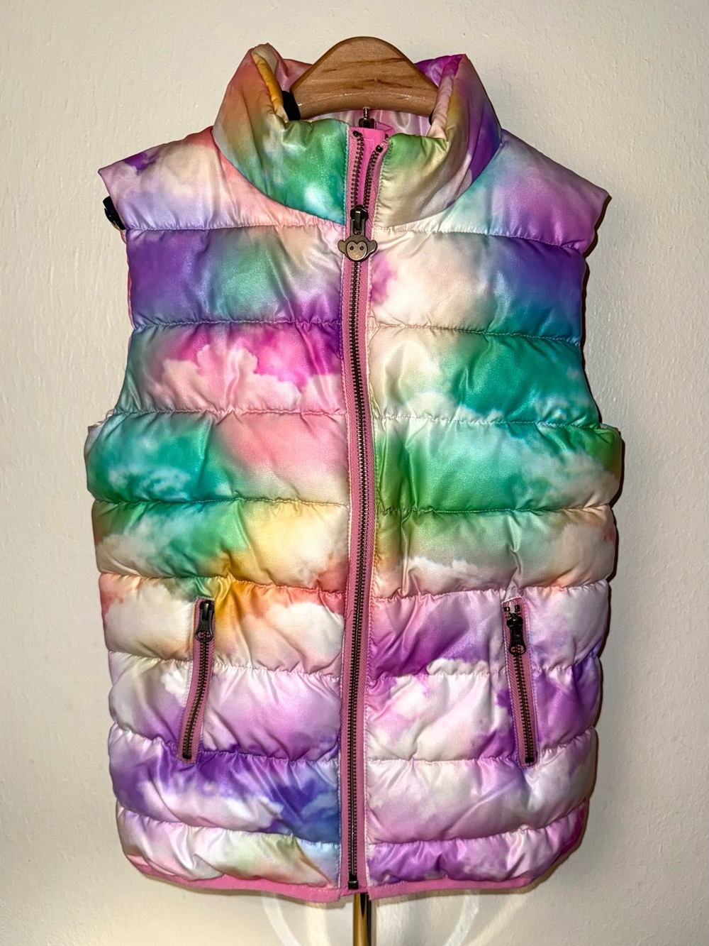 Appaman tie-dye pattern puffer vest, size 8, EUC